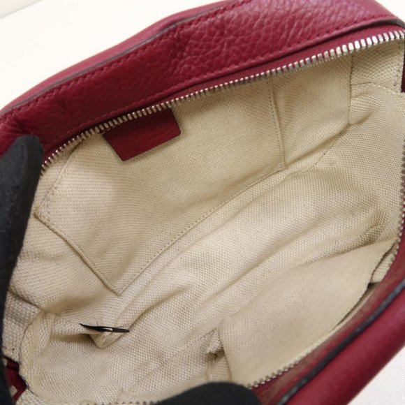 💯 Auth Gucci Soho Disco Studded Winered Calfskin - Picture 6 of 8